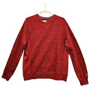 Champion Sweat Shirt Mens L Red  French Terry Crew long sleeves Althleisure